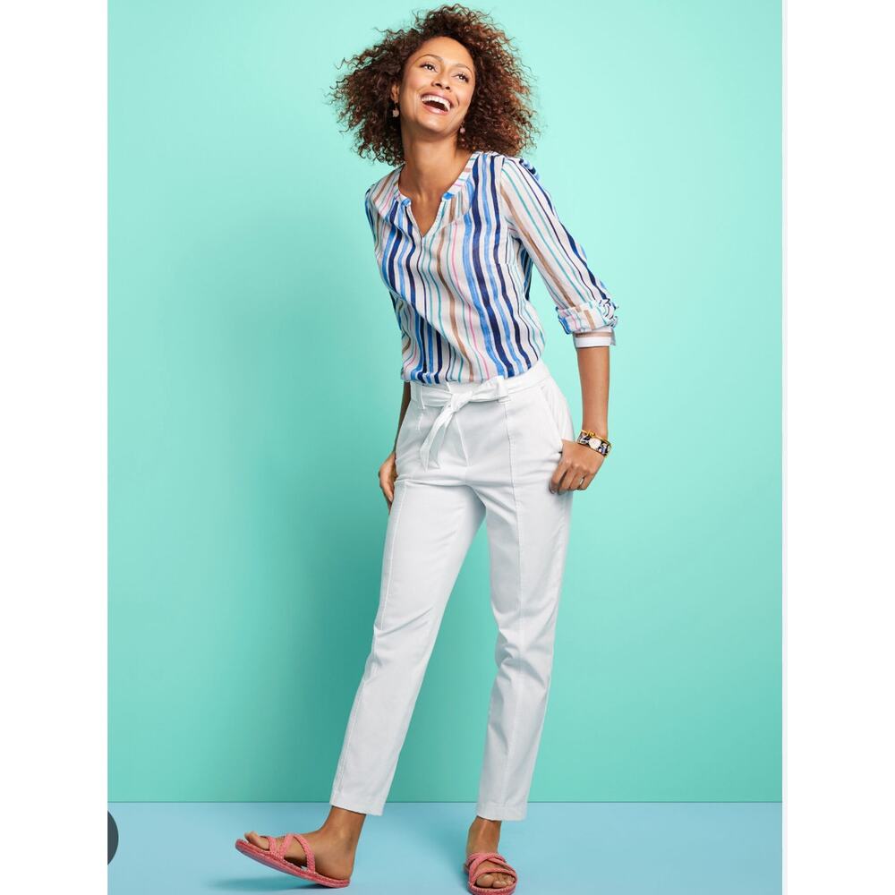 Talbots Tie Waist Ankle Chino
